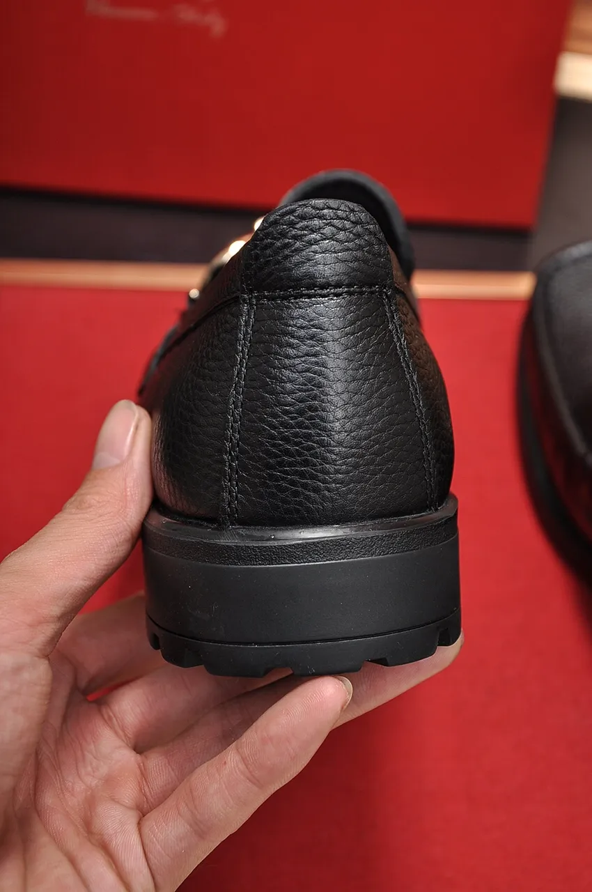 Men's shoes 💰500💶[Ferragamo/Ferragamo] The latest model in the counter. Original imported open-sided high-quality cowhide hand-woven + imported 🐂 cowhide + original luxury metal buckle + original combination outsole. Comparison without pressure 38--44🎉